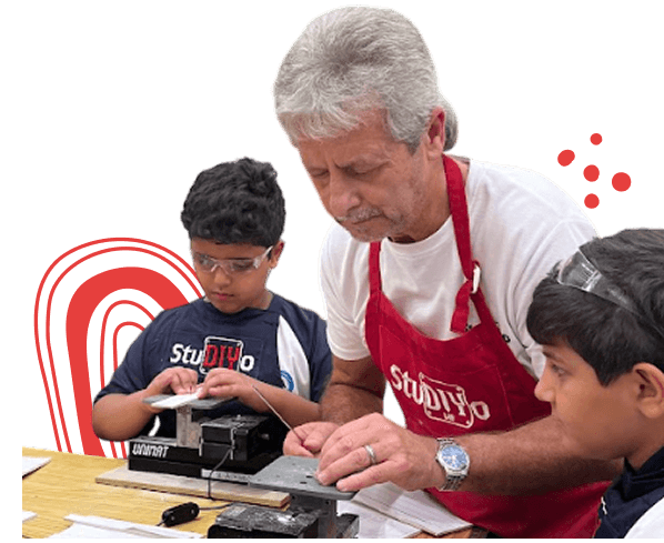 Instructor teaching students