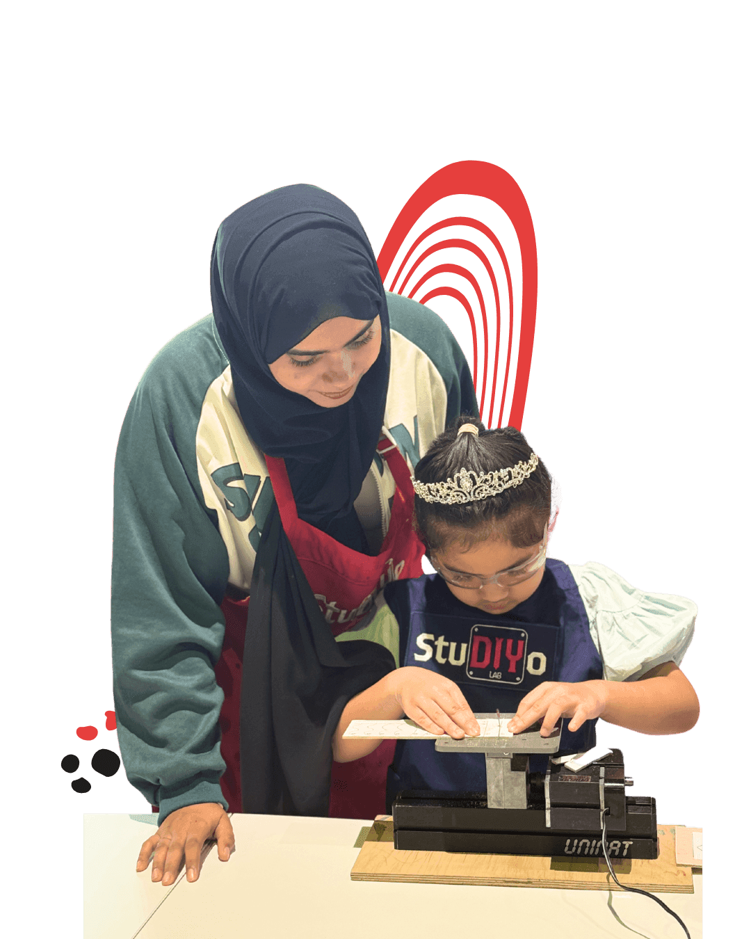 Students working on a project