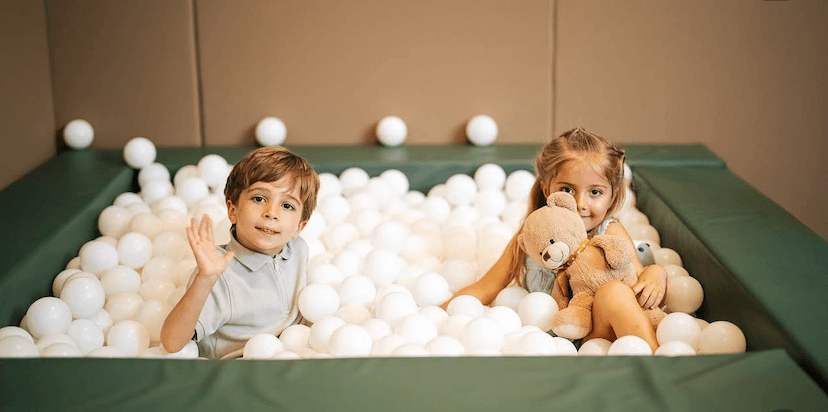 Toddler exploring the soft play and sensory area at StuDIYo Play in Dubai