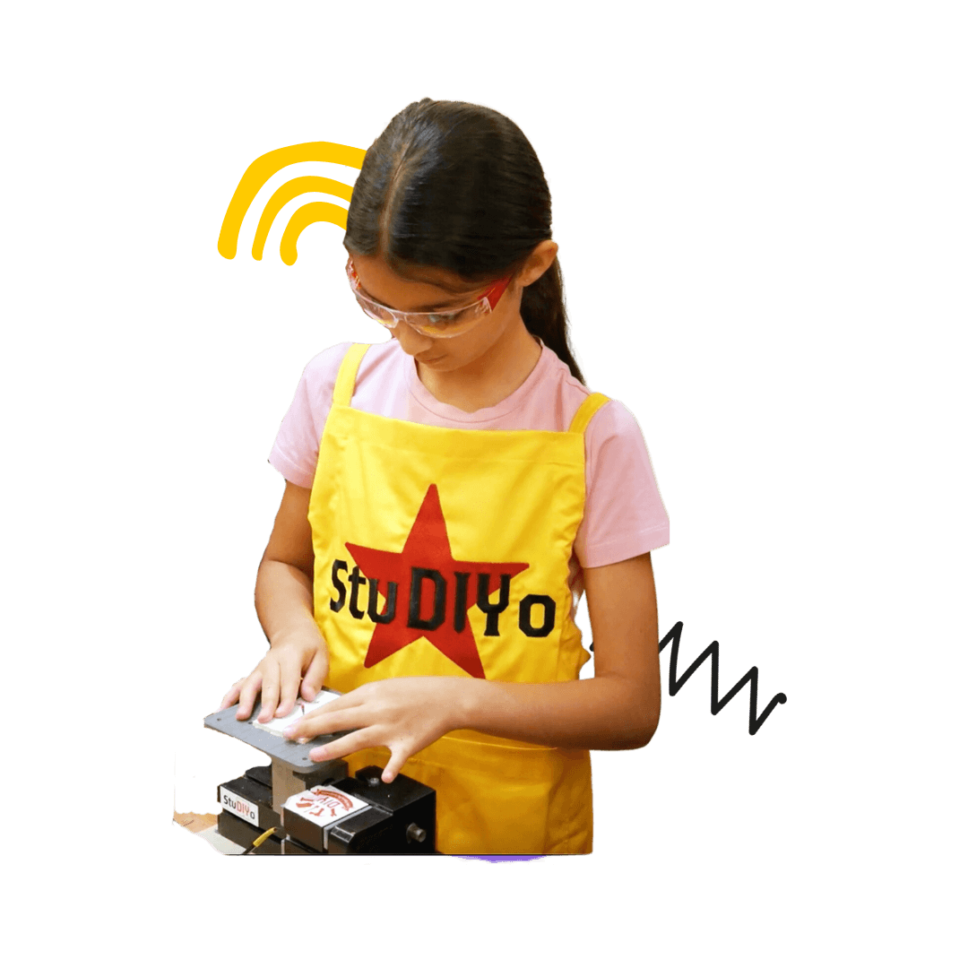 Kid in workshop