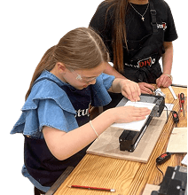 Kids working on projects